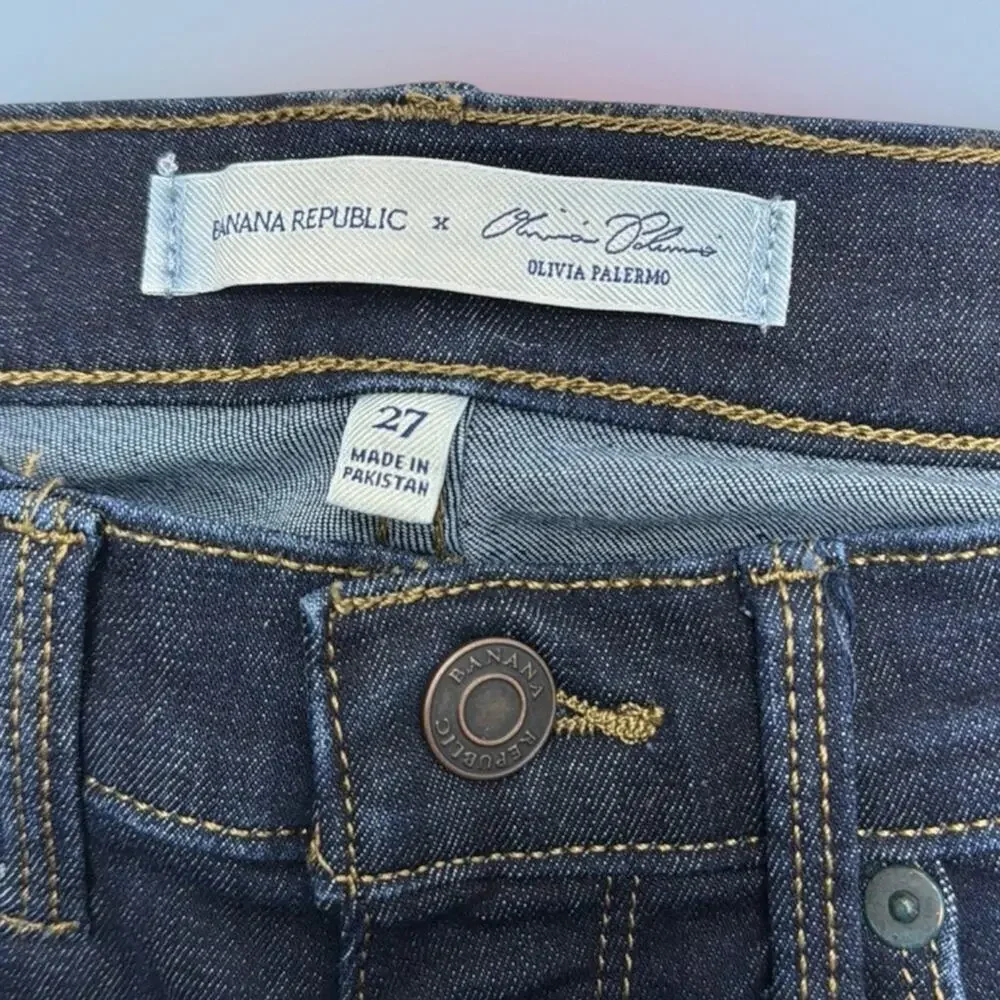 BANANA REPUBLIC / OLIVIA PALERMO Women’s 27 Short Blue Jeans - Picture 4 of 4
